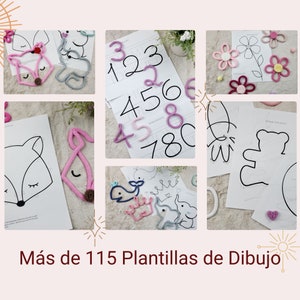 Curso de Arte con Alambre y Cordón Tejido met Video's van Paso a Paso-instructies. Plantillas de letras y dibujos/ Archivo PDF digitaal. afbeelding 10