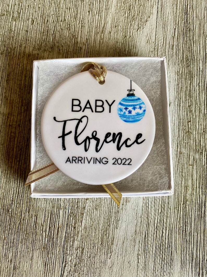 Baby Announcement Christmas Ornament 