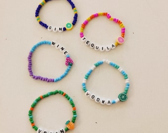 Letters Beads Bracelet - personalized