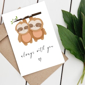 Postkarte "always with you", Valentinstag, Hochzeit, Geschenk, Liebe, Paar