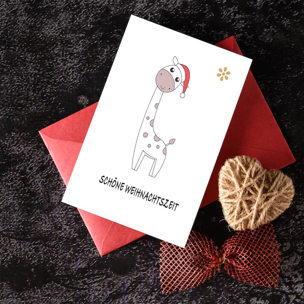 Weihnachtspostkarte, "Schöne Weihnachtszeit", Weihnachten, Geschenk, Familie