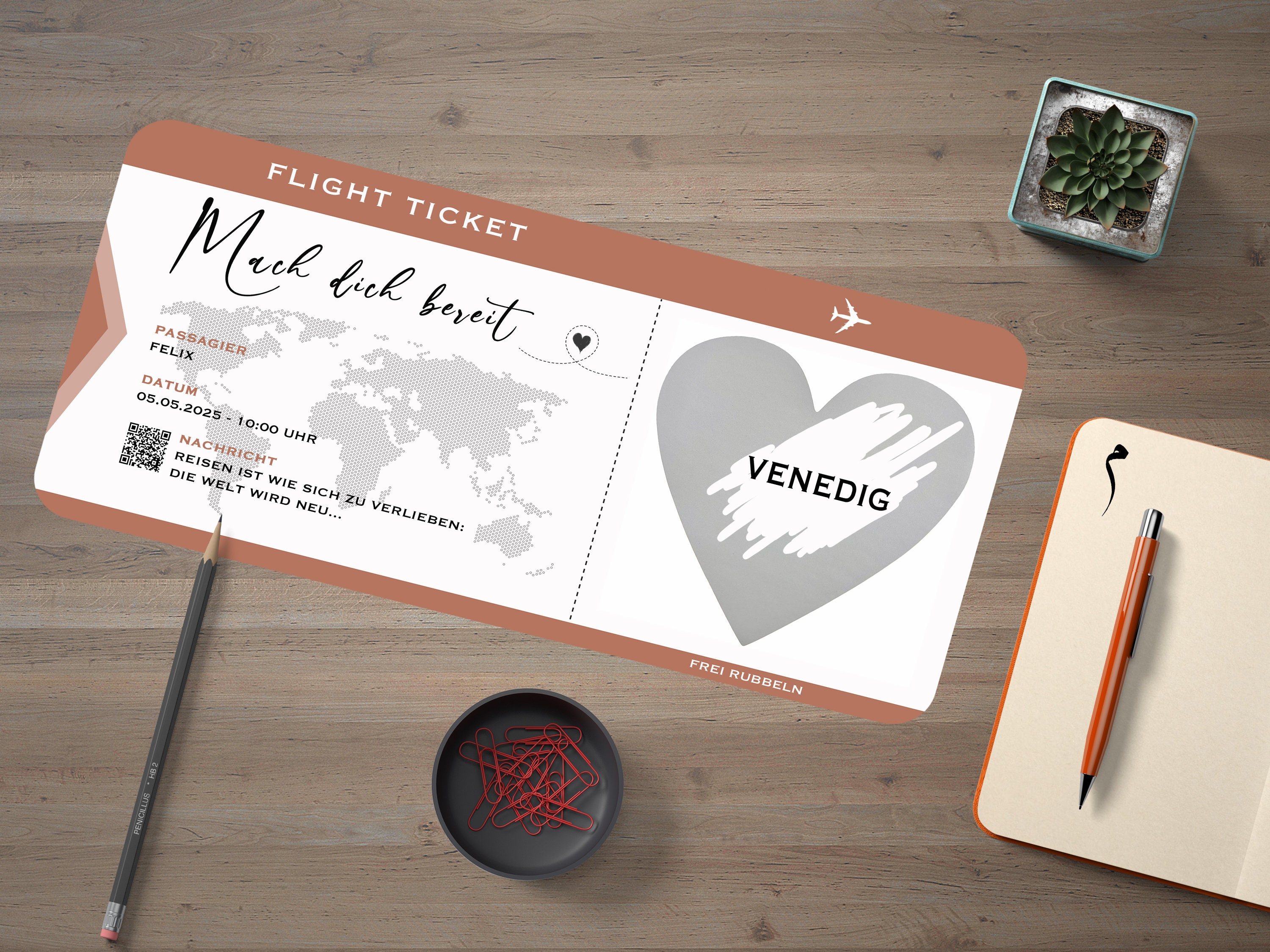 Bordkarte Personalisiert, Boarding Pass, Reisegutschein, Flugticket ...
