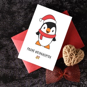 Weihnachtspostkarte, "Frohe Weihnachten", Weihnachten, Geschenk, Familie