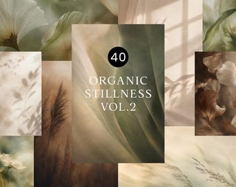 Organic Backgrounds, Luxury Fine Art Digital Paper, Organic Neutral Textures, Muted Nature Background Bundle, Botanical, Earthy, Muted