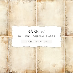 Pagine di diario spazzatura di base, carta di diario spazzatura vuota, pagine di diario vuote, carta per album, oggetti effimeri vintage, lavori con la carta, vecchia carta digitale