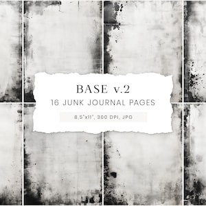 Basis ongewenste dagboekpagina's, Dark Academia-basispapier, leeg junk-dagboekpapier, blanco dagboekpagina, plakboekpapier, vintage oud digitaal papier