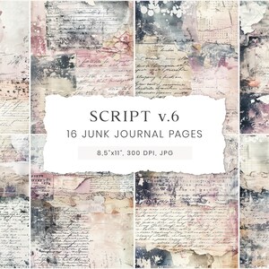 Ongewenste dagboekpagina's, Junkdagboek schrijven, Tekstdagboekpagina's, Plakboekpapier, Vintage Efemere, Papierkunst, Oud digitaal papier