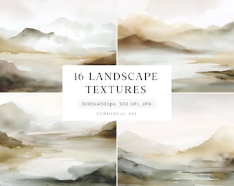 Neutrale Landschaft Texturen, Grüne Texturen, Landschaft Hintergründe, Neutrale Texturen, Grünes Aquarell Digitales Papier, Natur Hintergrund