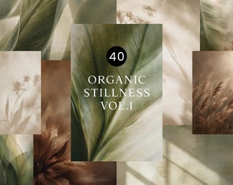 Organic Backgrounds, Luxury Fine Art Digital Paper, Organic Neutral Textures, Muted Nature Background Bundle, Botanical, Earthy, Muted