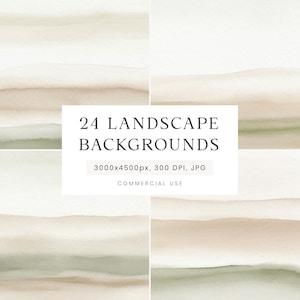 Landschap aquarel achtergrond, neutrale landschap texturen, groene abstracte achtergrond, minimalistische aquarel textuur, Instant Download