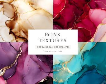 Alcohol Ink Backgrounds, Abstract Textures, Ink Watercolor Texture, Ink Digital Papers, Luxury Backgrounds, Elegant Ink Digital Paper