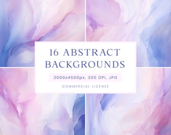 Abstract Backgrounds, Blue Abstract Texture, Pink Digital Paper, Smooth Blue Background, Pink Digital Wallpaper, Purple Paint Texture