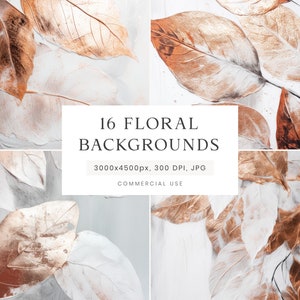 Rosegold-Hintergründe, Luxustexturen, Hintergründe mit Kupferblättern, Kupfer-Floral-Textur, elegante Hintergründe, luxuriöses digitales Papier