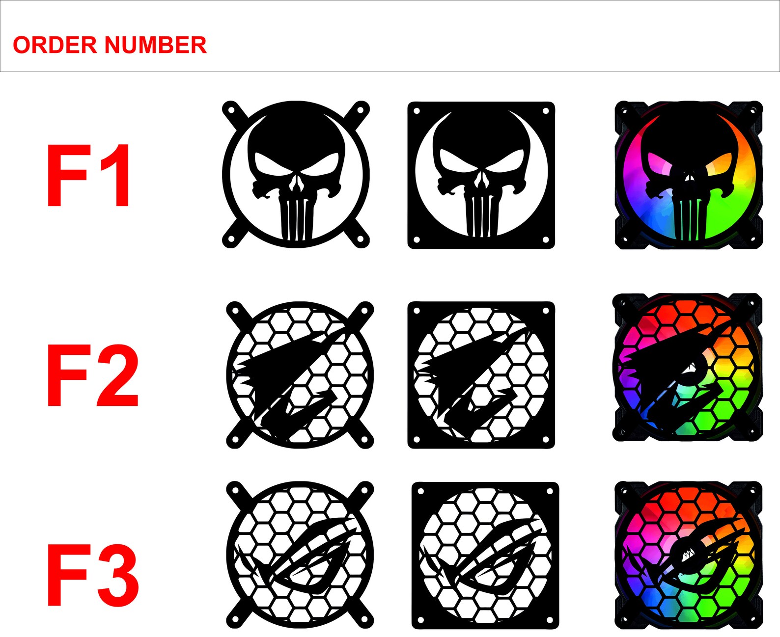 RGB Custom computer fan cover 120 mm fan girll Fan Cover / Etsy