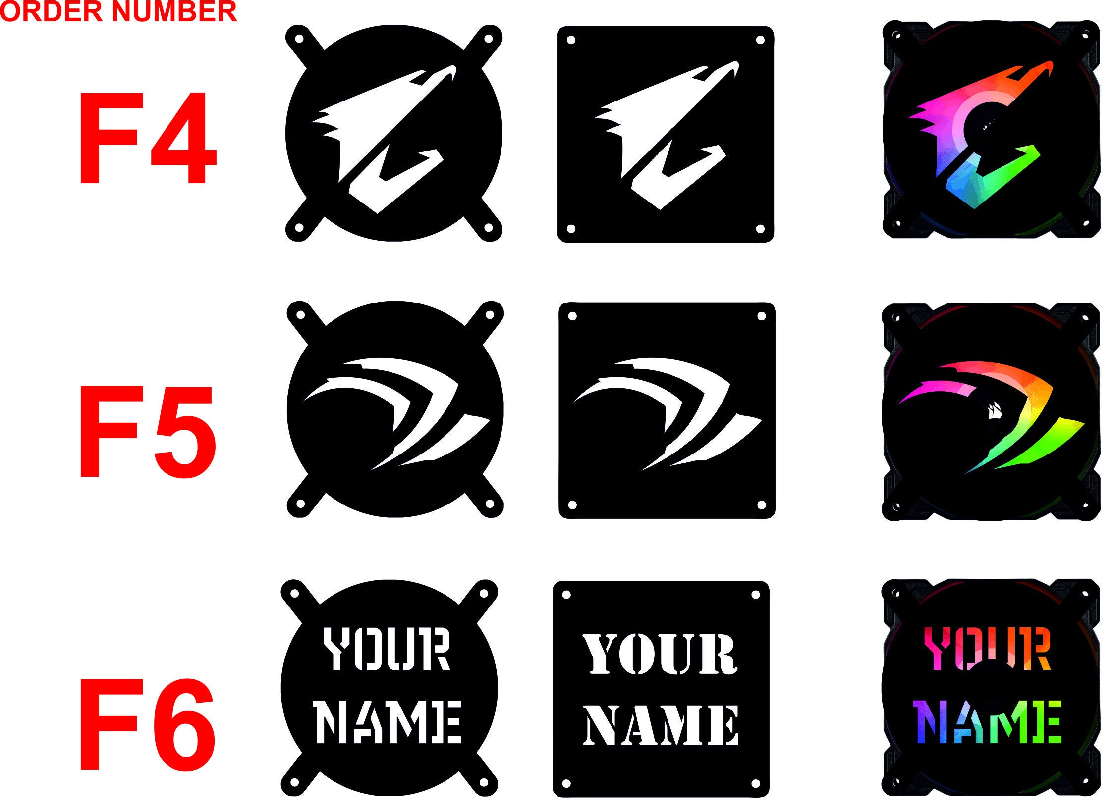 RGB Custom Computer Fan Cover 120 Mm Fan Girll Fan Cover / Etsy Canada