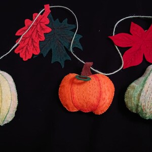 Handmade Pumpkin Garland /Pumpkin garland/pumpkin wall hanging/ Halloween Garland/ Thanksgiving garland/ Halloween decor/ Thanksgiving Decor image 2