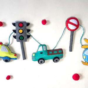 Car Garland / Traffic Theme Garland / Cars / Trucks / Helicopter / Vehicle Garland / Boys Bedroom / Kids Bedroom / Driving / Play