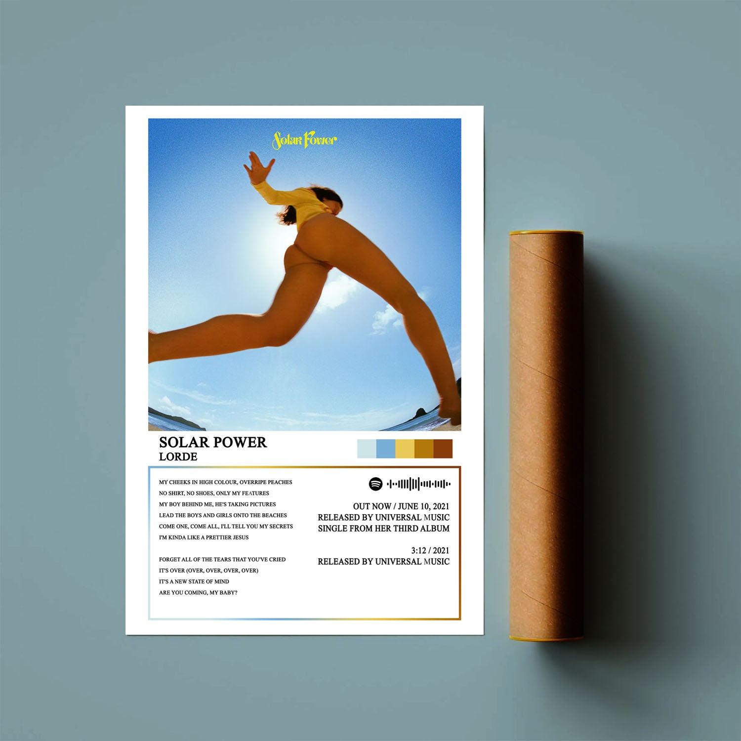 Lorde Posters Solar Power Poster / Solar Power Album Cover | Etsy