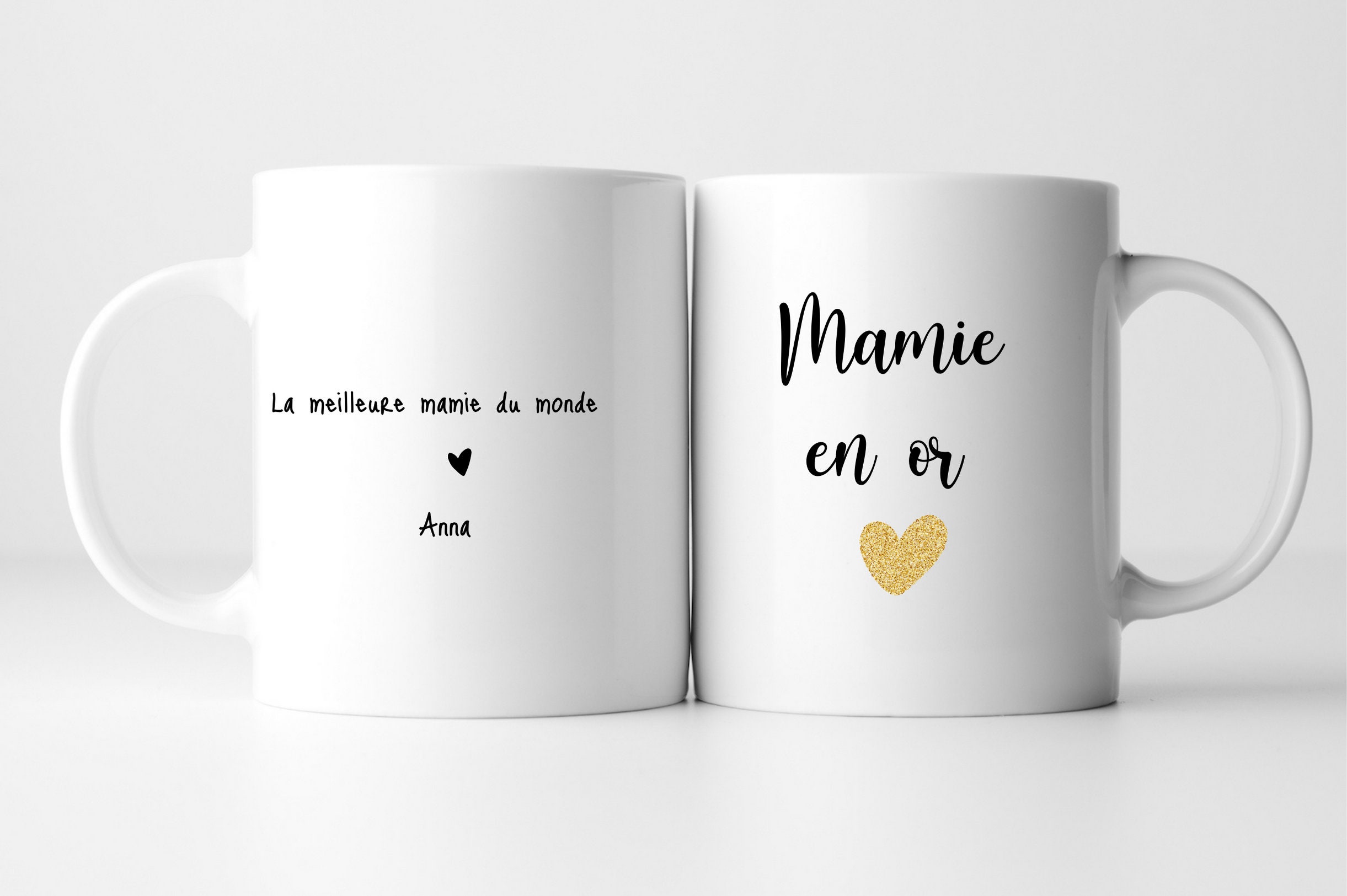 Mug Personnalisé Mamie en Or/Fête Des Mamies/Mug Mamie/Mug Personnalisé