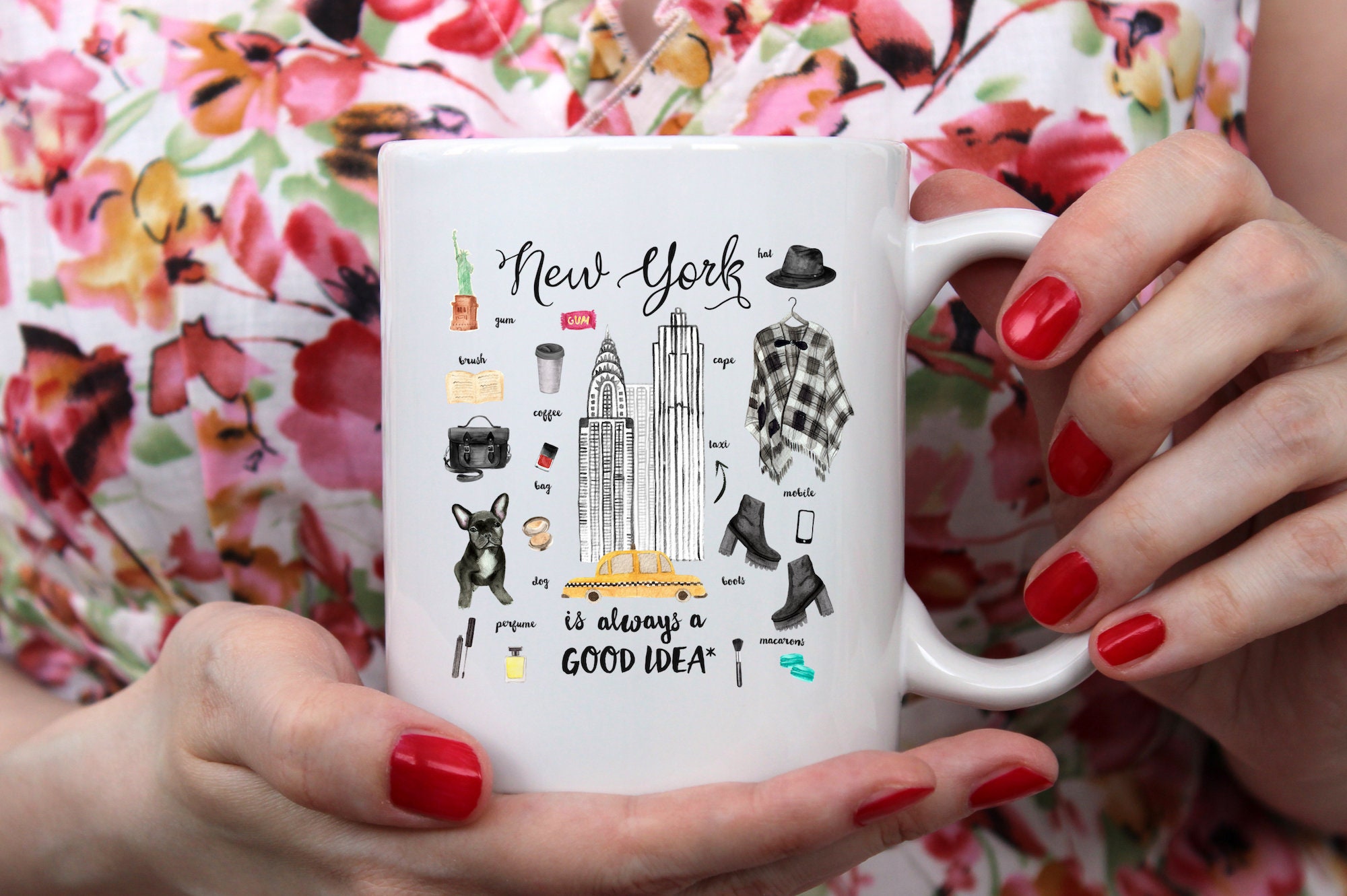 Mug New York Personnalisé/ York/Girly/Skyline/ I Love York/Nyc