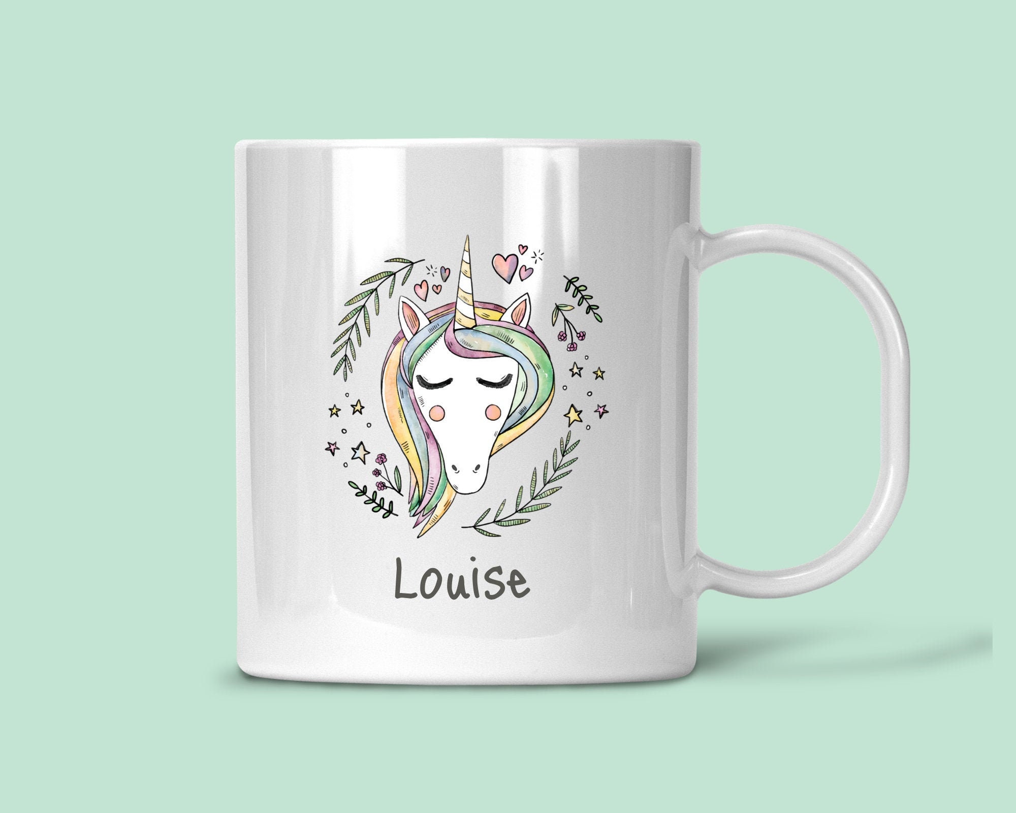 Mug Enfant Incassable Personnalisé/Mug Enfant/Licorne/Mug Prénom