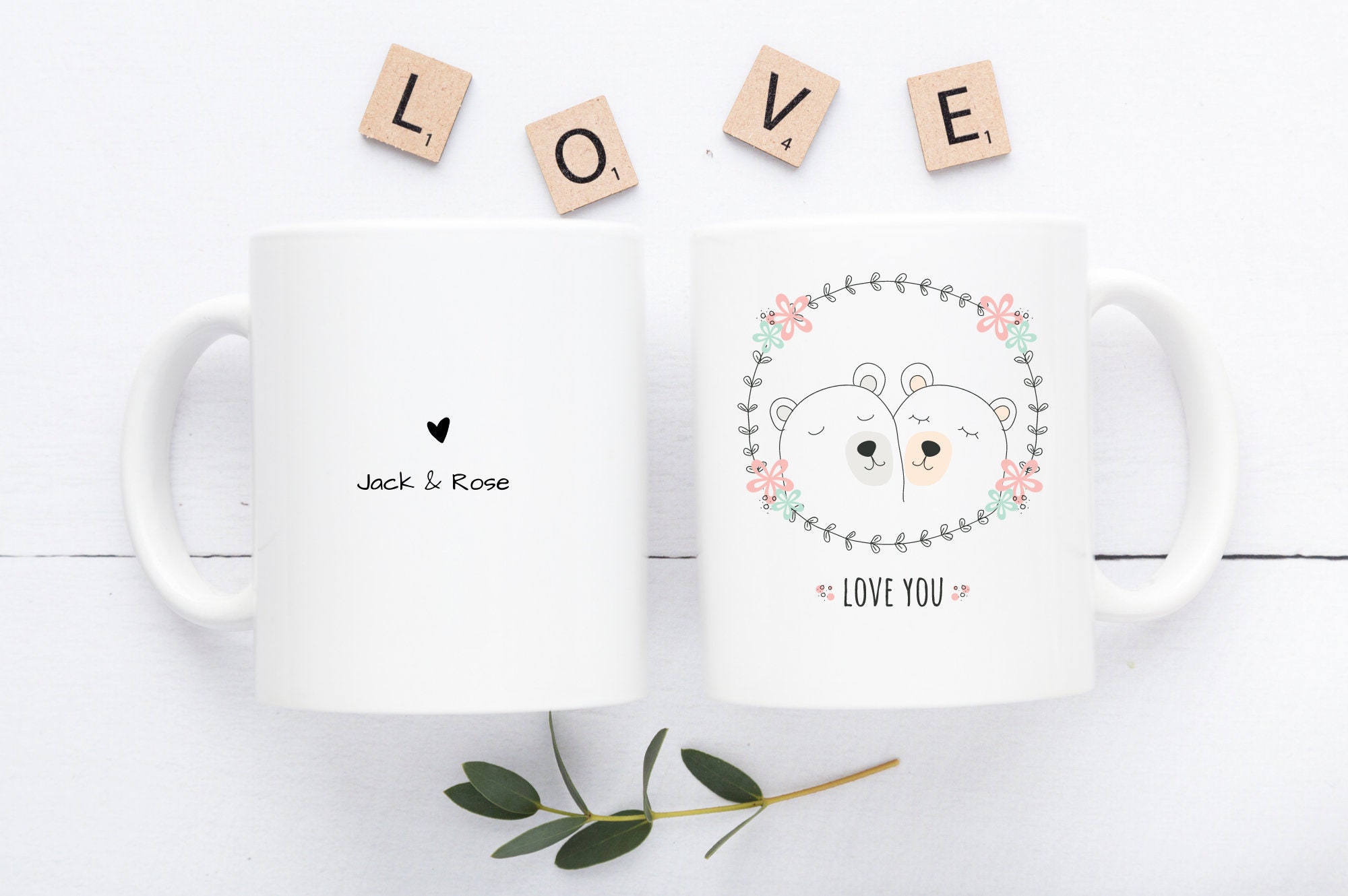 Mug Personnalisé Saint Valentin/ Ours/ Mug Personnalisé/ Valentin/Amour/Mug Ours