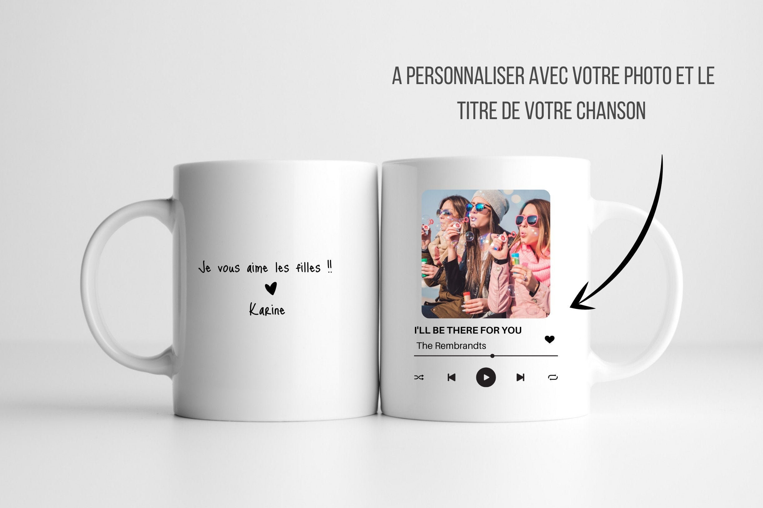 Mug Personnalisé Chanson/Mug Personnalisé/Chanson Amour/Cadeau Personnalisé