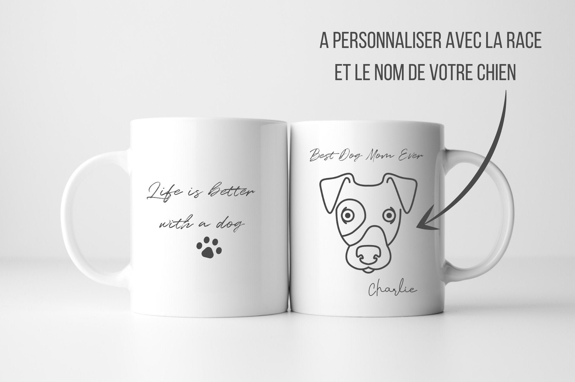 Mug Personnalisé Chien/Mug Personnalisé/Tasse Chien/ Animaux Compagnie/ Dog