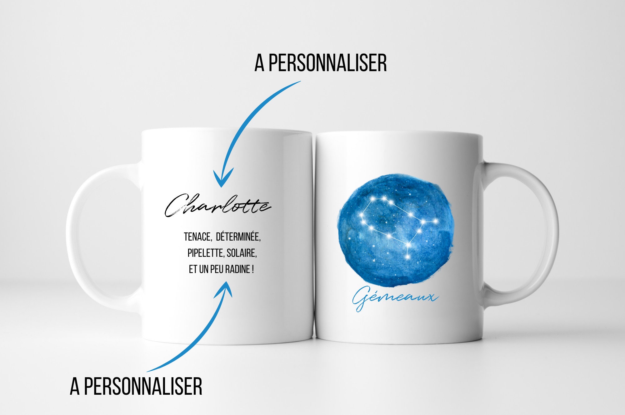 Mug Personnalisé Signe Zodiaque/Mug Astrologie/Tasse Astrologie/Mug Personnalisé