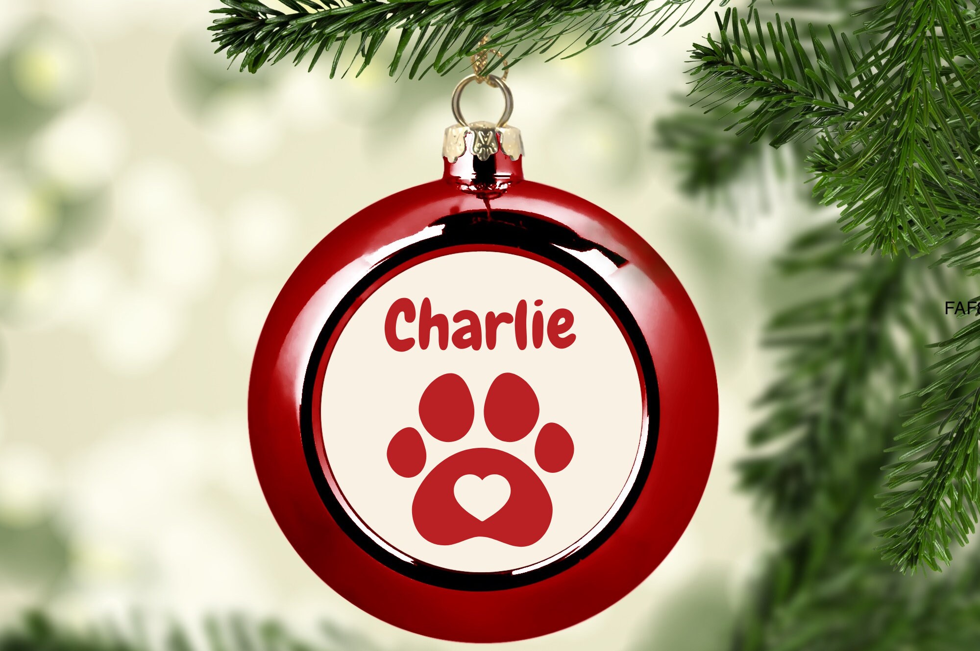 Boule de Noël Animaux /Décoration Sapin/ Boule Noël Personnalisée/Boule Prénom/Noël Compagnie/Cadeau