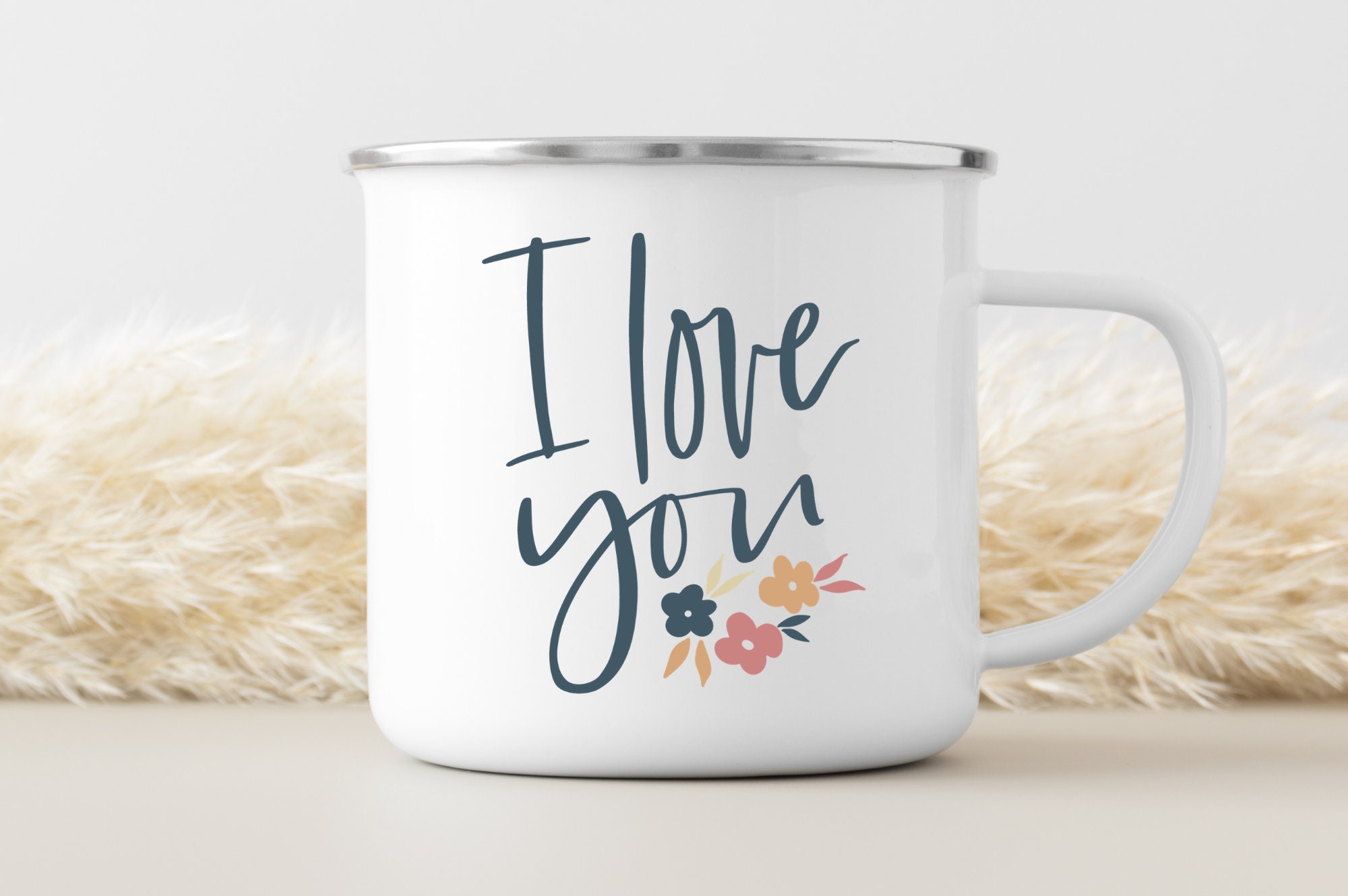 Mug Inox Campeur I Love U/ Mug Inox/ Camping/ Mug Personnalisé/ Saint Valentin/Amour