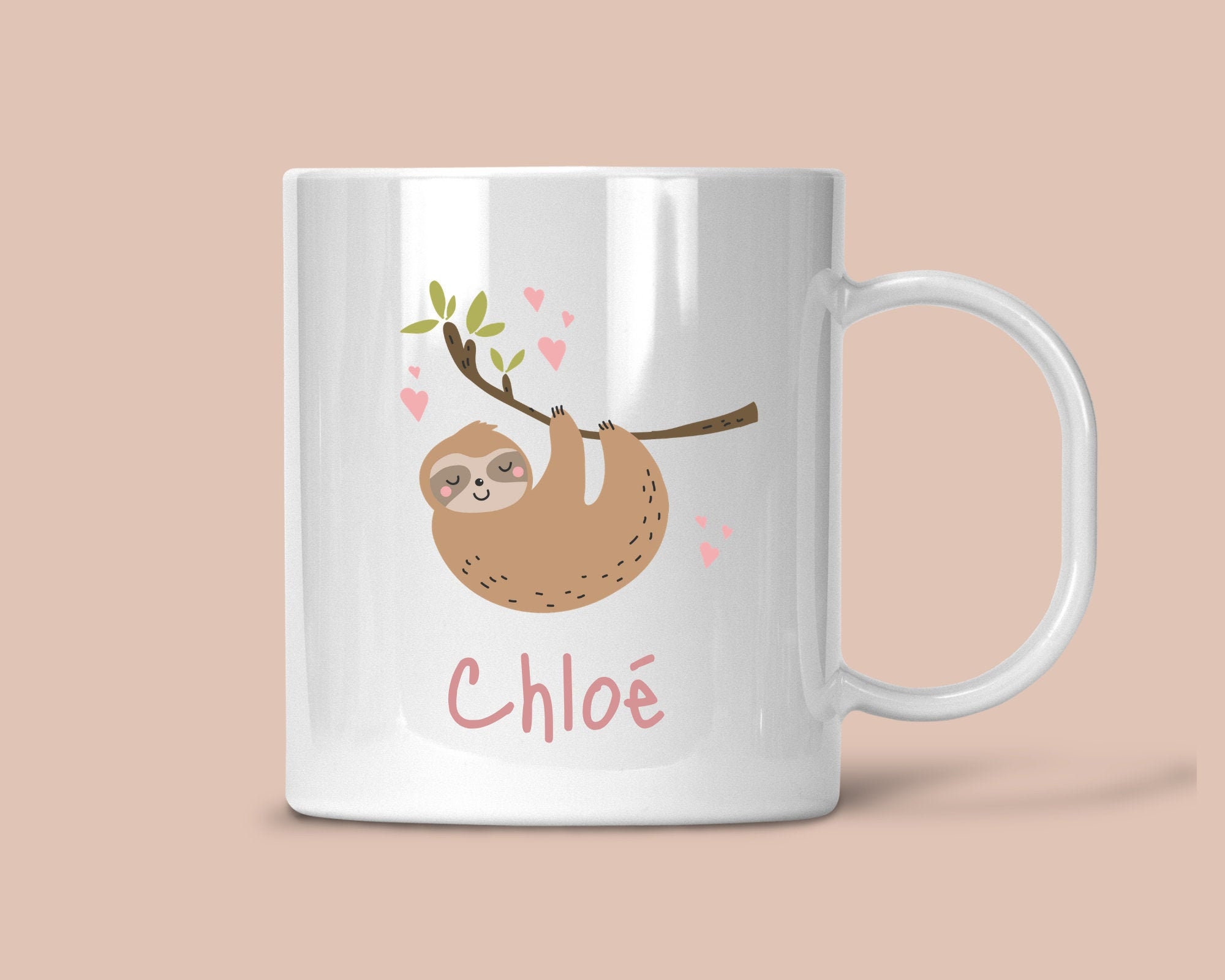 Mug Enfant Incassable Personnalisé/Mug Enfant/ Paresseux/ Mug Prénoms