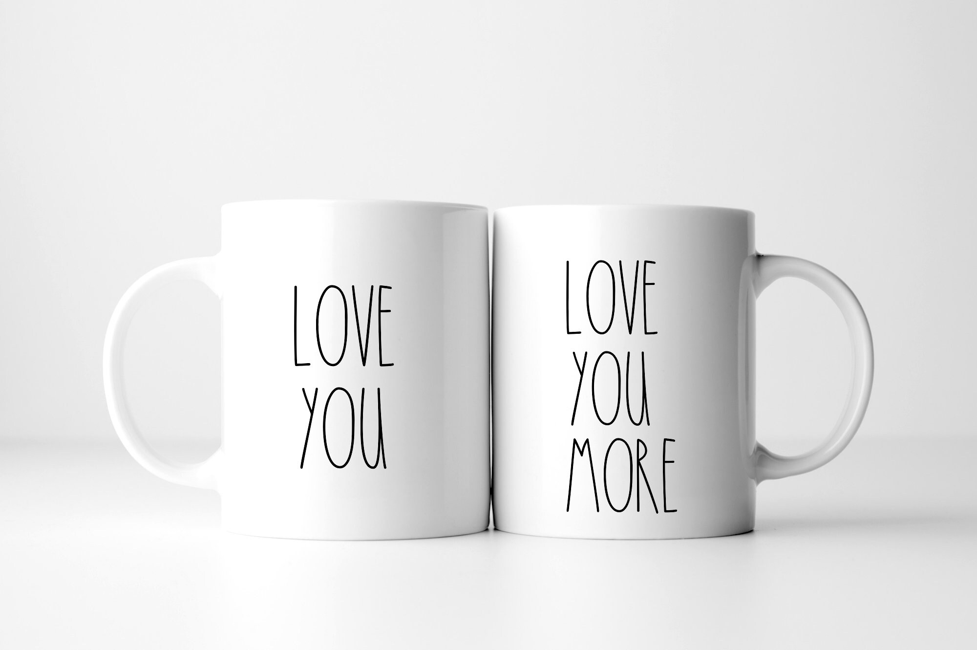 Mugs Personnalisés Duo/ Love You/More/ Amour/ Saint Valentin