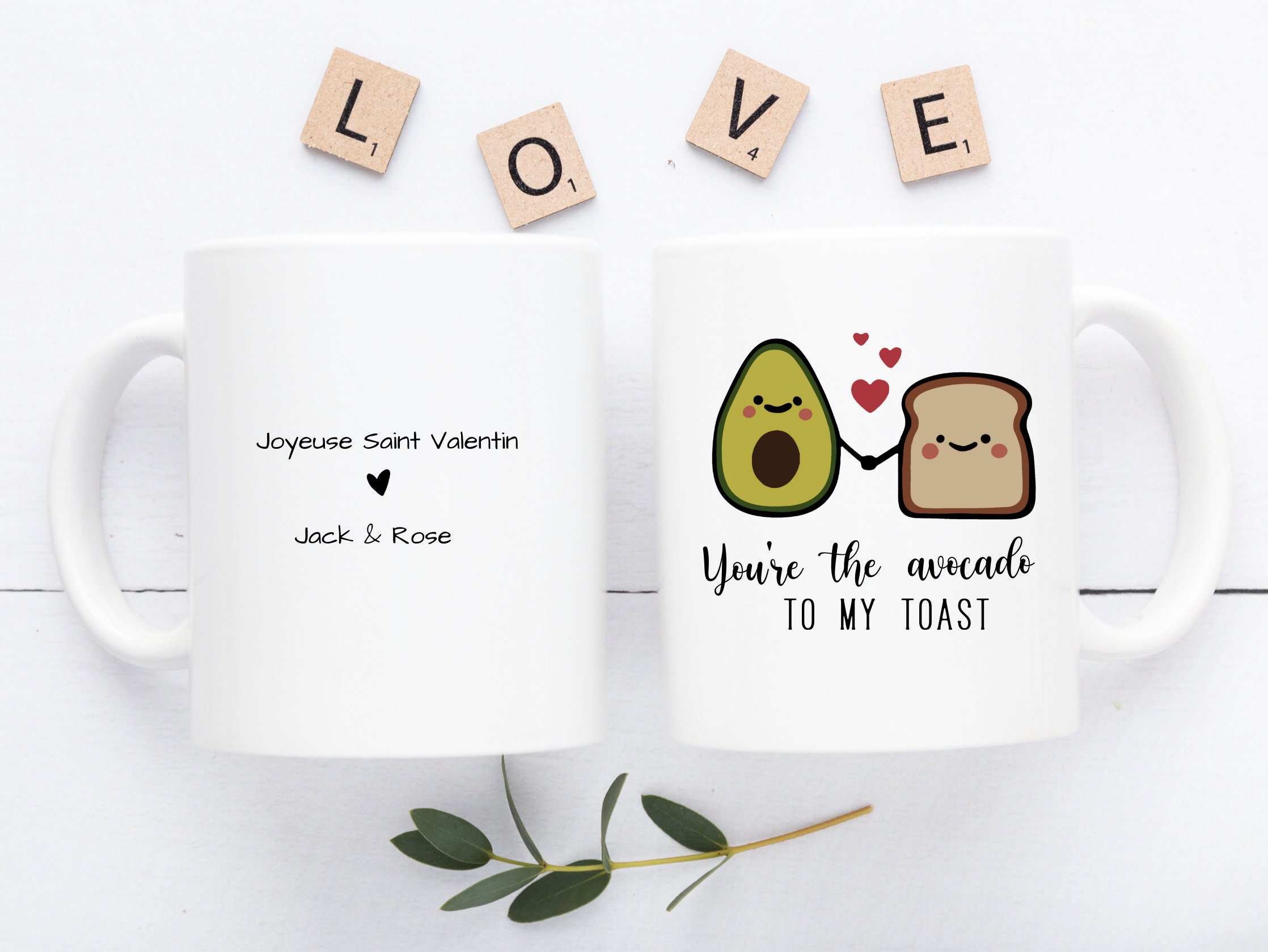 Mug Personnalisé Saint Valentin/Bonjour Mon Amour/ Mug Personnalisé/ Valentin/Amour/Cadeau