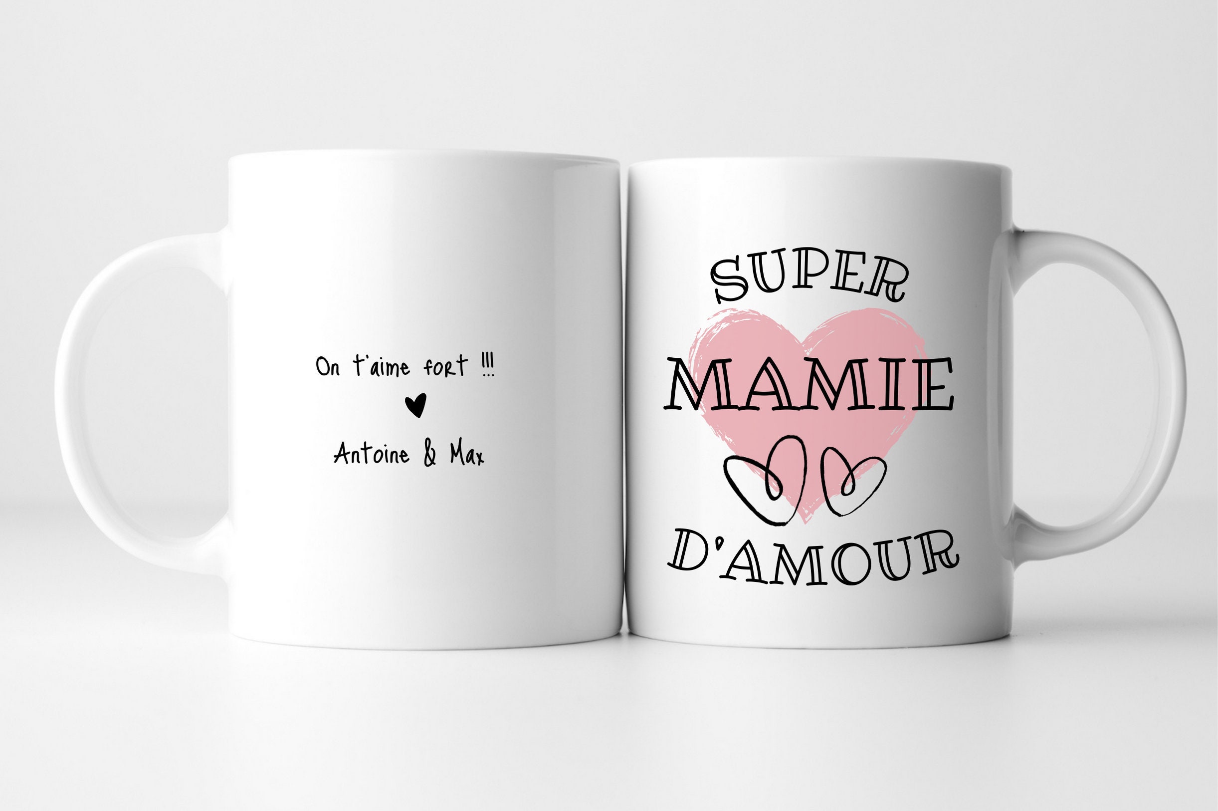 Mug Mamie d'amour/Cadeau /Fête Des Grands-Mères/Mug Personnalisé