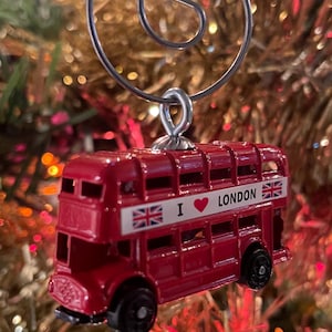 London Bus Mini Christmas Ornament