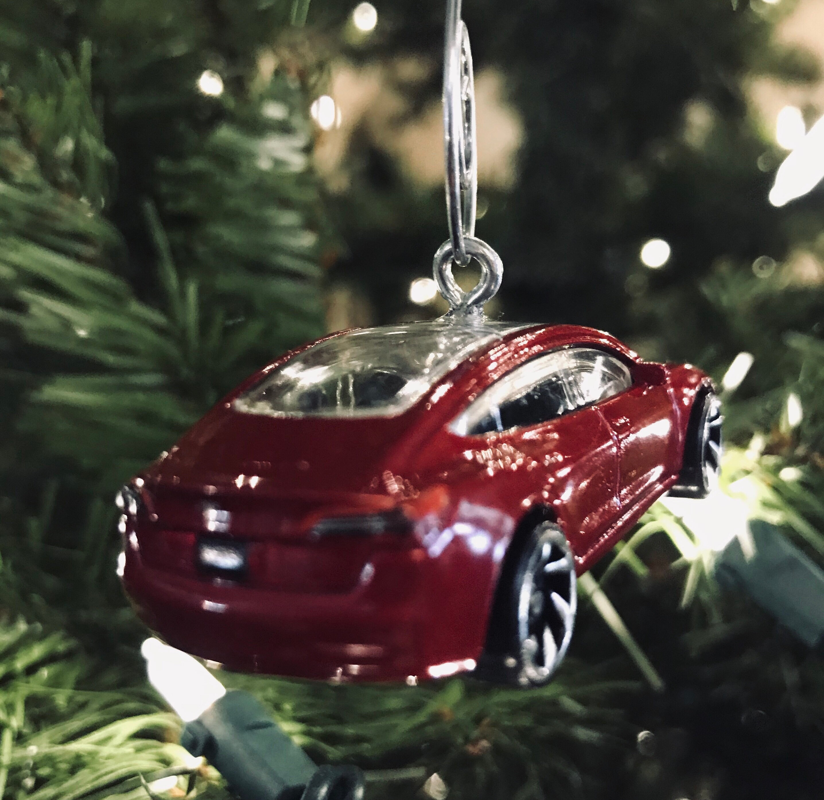 Elon Musk Tesla Car model 3 Blue or RED Christmas Ornament Etsy
