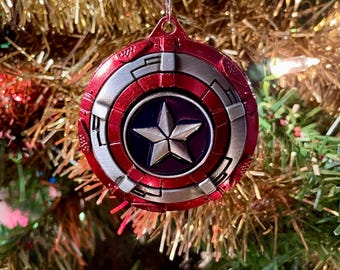 Captain America Shield Christmas Ornament