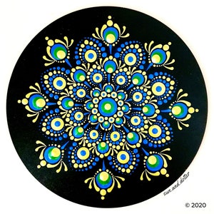 Pavonine Dot Mandala Pattern - Digital Download - Easy to follow - Step by Step Instructions - Create this dot art mandala yourself