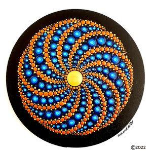 Summer Spiral Dot Mandala Pattern - Digital Download - Easy to follow - Step by Step Instructions - Create this dot art mandala yourself