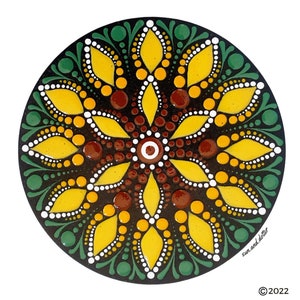 Sunflower Dot Mandala Pattern - Digital Download - Easy to follow - Step by Step Instructions - Create this dot art mandala yourself