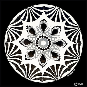 Kaleidoscope Dot Mandala Pattern - Digital Download - Easy to follow - Step by Step Instructions - Create this dot art mandala yourself