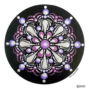 Purple Reign Dot Mandala Pattern - Digital Download - Easy to follow - Step by Step Instructions - Create this dot mandala yourself