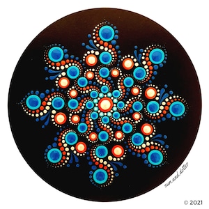 Nebulosa Dot Mandala Pattern - Digital Download - Easy to follow - Step by Step Instructions - Create this dot art mandala yourself