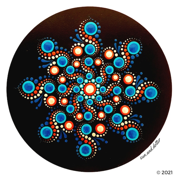 Nebulosa Dot Mandala Pattern - Digital Download - Easy to follow - Step by Step Instructions - Create this dot art mandala yourself