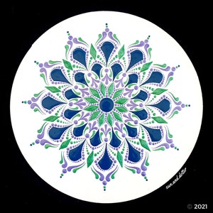 Midnight Magic Dot Mandala Pattern - Digital Download - Easy to follow - Step by Step Instructions - Create this dot art mandala yourself