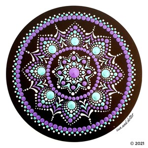 Purple Galaxy Dot Mandala Pattern - Digital Download - Easy to follow - Step by Step Instructions - Create this dot art mandala yourself