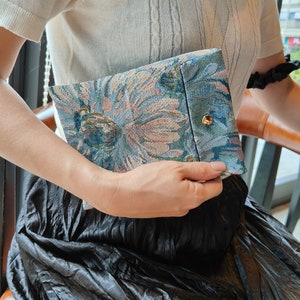 Monet Oil Painting Wind Sunflower Fabric Kindle Sleeve for kindle paperwhite 12th generation,kindle 11th gen,kindle colorsoft,kindle 6&quot; 2024