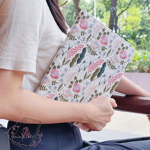 Étui ipad en tissu à fleurs colorées de style japonais avec réveil automatique pour iPad mini 7 2024, iPad Air Pro 11 pouces 13 pouces 2025, étui pour iPad 11e génération