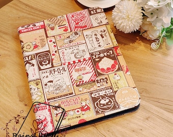 Japanese style cartoon fabric ipad case built-in charging pen slot,ipad air 5 ipad pro 11" 12.9" ipad 10 2022 mini 6 cover,christmas gift